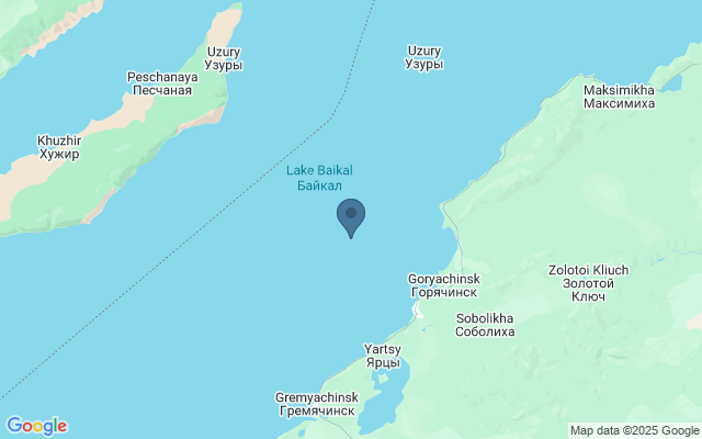 Kaart met locatie Baikalmeer